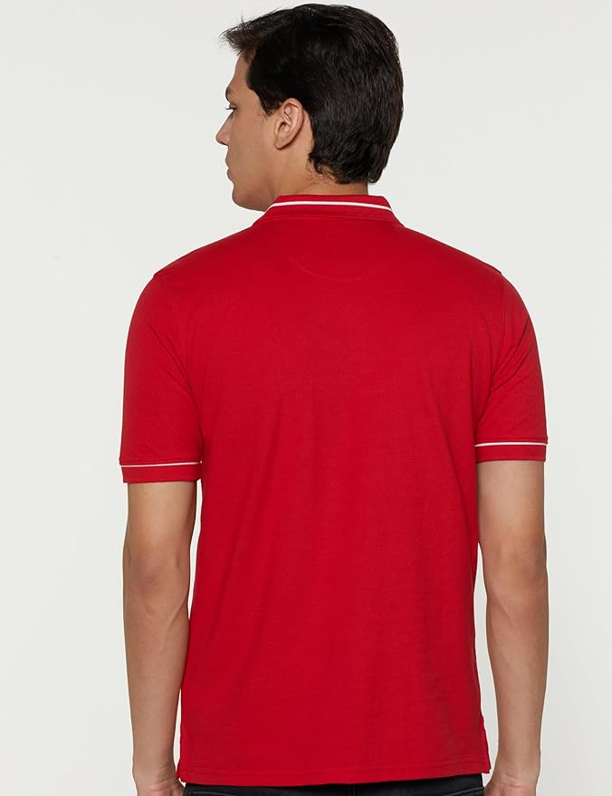 peter england men's regular fit insignia half sleeve polo t shirt peter england men's regular fit insignia half sleeve polo t shirt