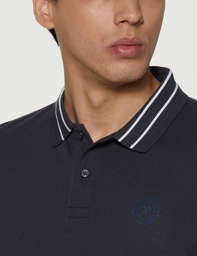 peter england men's regular fit insignia half sleeve polo t shirt peter england men's regular fit insignia half sleeve polo t shirt