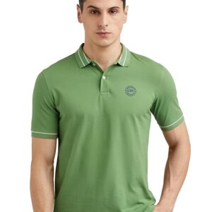 peter england men's regular fit insignia half sleeve polo t shirt